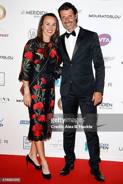 Martina Hingis and Patrick Mouratoglou attend the Champ'Seed party on May 19, 2015 in Monaco, Monaco.