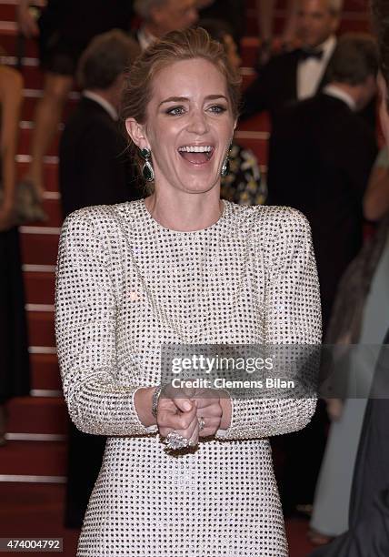 Actress Emily Blunt attends the Premiere of "Sicario" during the 68th annual Cannes Film Festival on May 19, 2015 in Cannes, France.