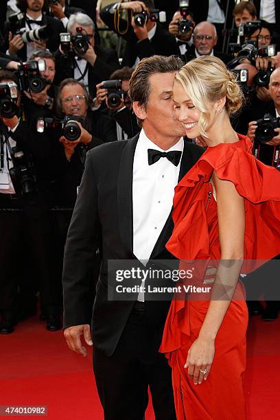 Actor Josh Brolin and his fiancee Kathryn Boyd attend the "Sicario" premiere during the 68th annual Cannes Film Festival on May 19, 2015 in Cannes,...