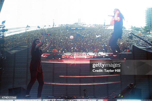 Skrillex performs during Hangout Music Festival 2015 on May 16, 2015 in Gulf Shores, Alabama.