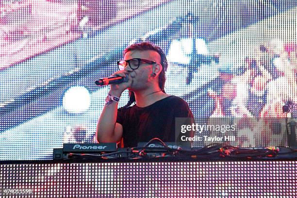 Skrillex performs during Hangout Music Festival 2015 on May 16, 2015 in Gulf Shores, Alabama.