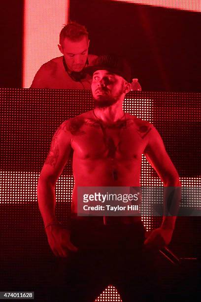 Major Lazer perform during Hangout Music Festival 2015 on May 16, 2015 in Gulf Shores, Alabama.