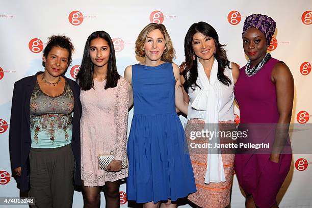 Mariane Pearl, Thasfia Chowdhury, Pamela Paul, Juju Chang and Chimamanda Ngozi Adichie attend the Girls Write Now Awards honoring Chimamanda Ngozi...