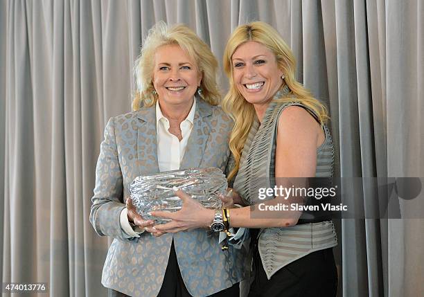 Spirit of Achievement recipient, actress Candice Bergen and mistress of ceremonies, TV personality Jill Martin attend Albert Einstein College of...