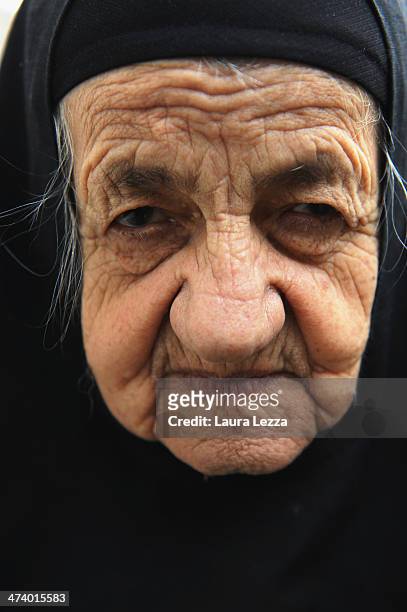 Sister Marta is seen inside an ancient Serbian Orthodox monastery during a patrolling activiy carried out by Italian KFOR soldiers after the sixth...