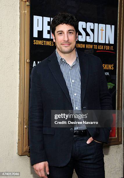 Actor Jason Biggs attends "Permission" opening night at Lucille Lortel Theatre on May 19, 2015 in New York City.