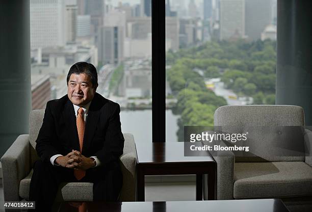 Tatsuo Yasunaga, president and chief executive officer of Mitsui & Co., poses for a photograph in Tokyo, Japan, on Tuesday, May 19, 2015. Food,...
