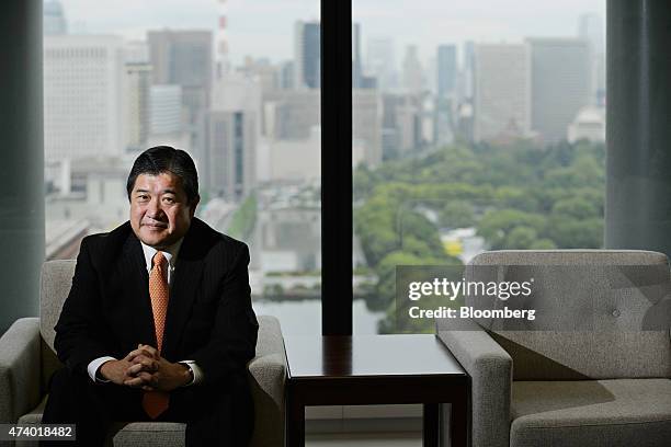 Tatsuo Yasunaga, president and chief executive officer of Mitsui & Co., poses for a photograph in Tokyo, Japan, on Tuesday, May 19, 2015. Food,...