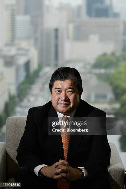 Tatsuo Yasunaga, president and chief executive officer of Mitsui & Co., poses for a photograph in Tokyo, Japan, on Tuesday, May 19, 2015. Food,...