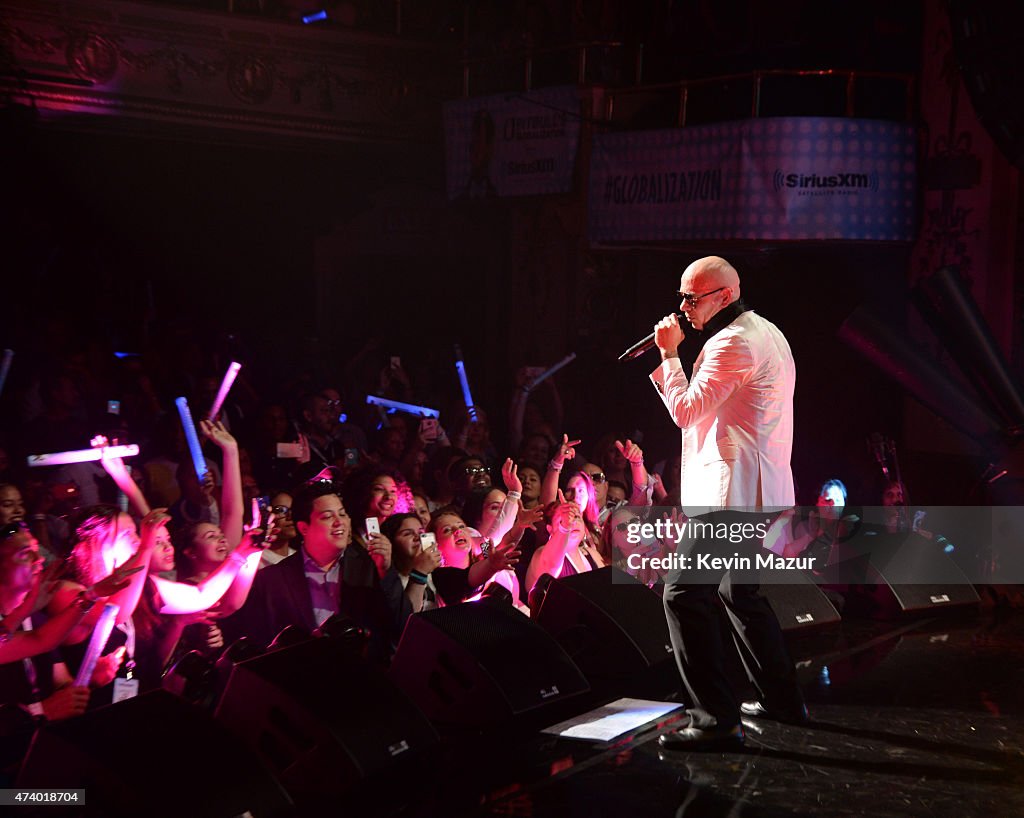 Pitbull Celebrates Launch Of His SiriusXM Channel With Private Concert At The Apollo Theater