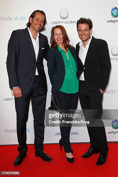 Lutz Schueler, Nicola Mommsen and Oliver Mommsen attend the made in.de Award 2015 on May 19, 2015 in Berlin, Germany.