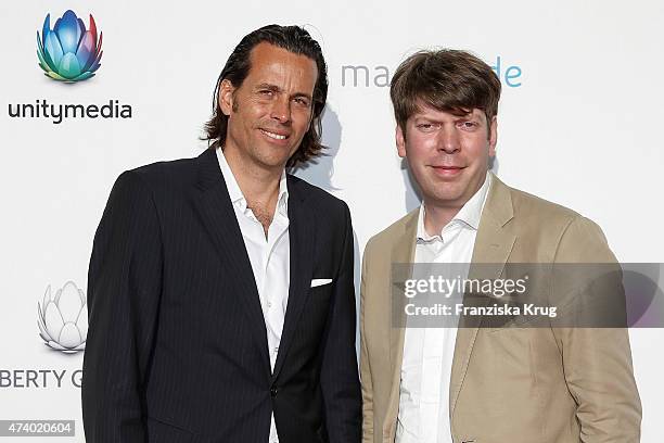 Lutz Schueler and Lars Hinrichs attend the made in.de Award 2015 on May 19, 2015 in Berlin, Germany.