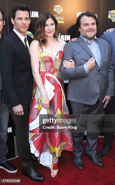 Actors James Marsden, Kathryn Hahn and Jack Black attend the premiere of 'The D Train' at ArcLight Hollywood on April 27, 2015 in Hollywood,...