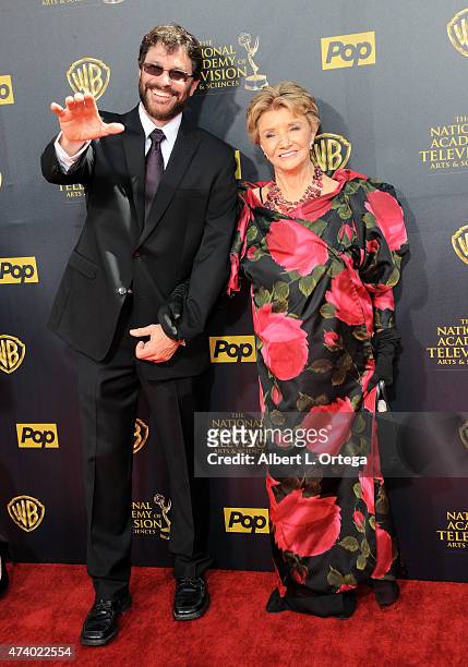 Actor Peter Reckell and actress Peggy McKay arrive for The 42nd Annual Daytime Emmy Awards held at Warner Bros. Studios on April 26, 2015 in Burbank,...