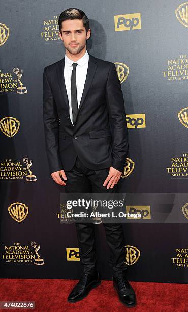 Actor Max Ehrich arrives for The 42nd Annual Daytime Emmy Awards held at Warner Bros. Studios on April 26, 2015 in Burbank, California.