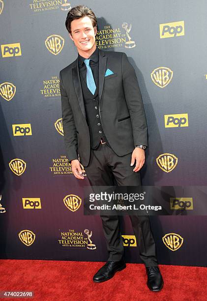 Actor Matthew Atkinson arrives for The 42nd Annual Daytime Emmy Awards held at Warner Bros. Studios on April 26, 2015 in Burbank, California.
