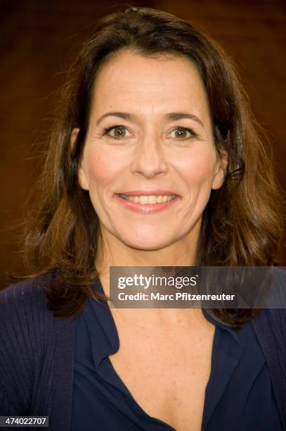 Presenter Anne Will attends the Koelner Treff TV Show at the WDR Studio on February 21, 2014 in Cologne, Germany.