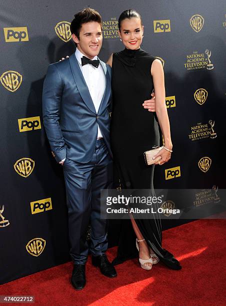 Actors Casey Moss and True O'Brien arrives for The 42nd Annual Daytime Emmy Awards held at Warner Bros. Studios on April 26, 2015 in Burbank,...