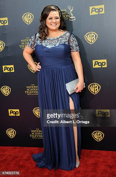 Actress Angelica McDaniel arrives for The 42nd Annual Daytime Emmy Awards held at Warner Bros. Studios on April 26, 2015 in Burbank, California.