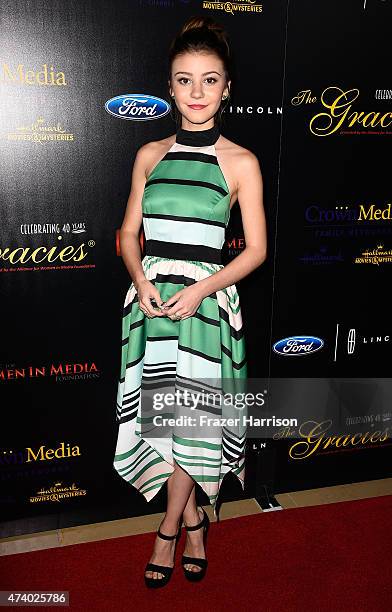 Actress G. Hannelius arrives at the 40th Anniversary Gracies Awards at The Beverly Hilton Hotel on May 19, 2015 in Beverly Hills, California.