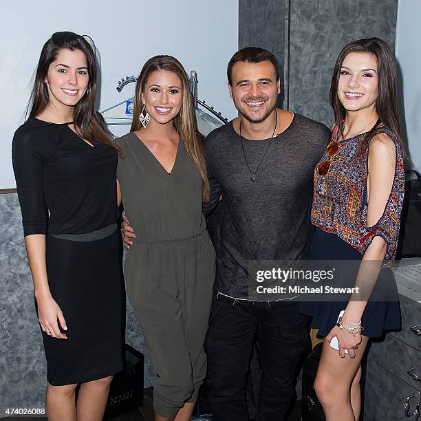 Miss Universe 2014 Paulina Vega, Miss USA 2014 Nia Sanchez, Emin Agalarov and Miss Teen USA 2014 K. Lee Graham attend Emin in concert at Highline...