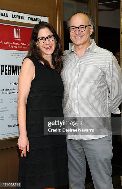 Anne Kauffman and Peter Friedman attends "Permission" Opening Night - Arrivals & Curtain Call at Lucille Lortel Theatre on May 19, 2015 in New York...