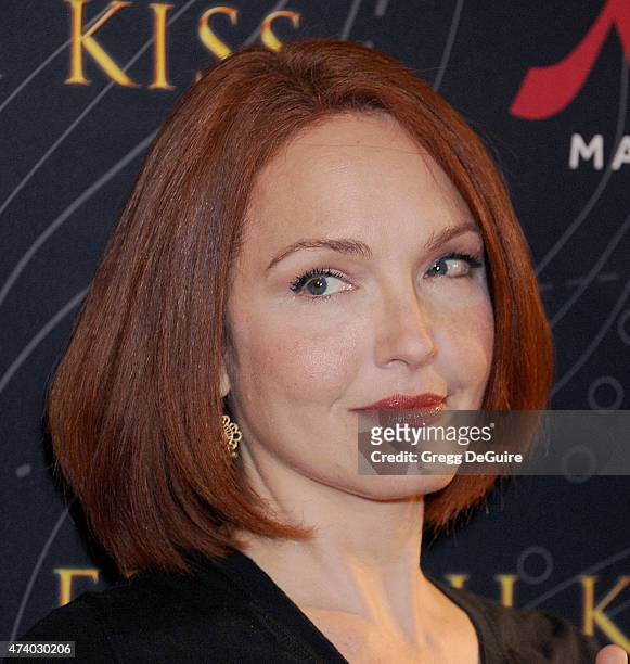 Actress Amy Yasbeck arrives at the premiere of "French Kiss" at the Marina del Rey Marriott on May 19, 2015 in Marina del Rey, California.
