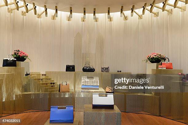 General view of the Bulgari - Autumn/Winter 2014 Accessories Presentation during Milan Fashion Week Womenswear Autumn/Winter 2014 on February 21,...