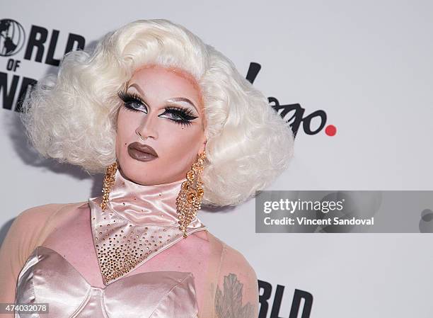 Drag queen Pearl liaison attends Logo TV's "RuPaul's Drag Race" season finale event at Orpheum Theatre on May 19, 2015 in Los Angeles, California.