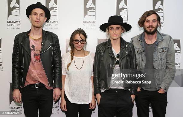 Sean Friday, Siouxsie Medley, Emily Armstrong and Chris Null of Dead Sara attend Homegrown: Dead Sara at The GRAMMY Museum on May 19, 2015 in Los...