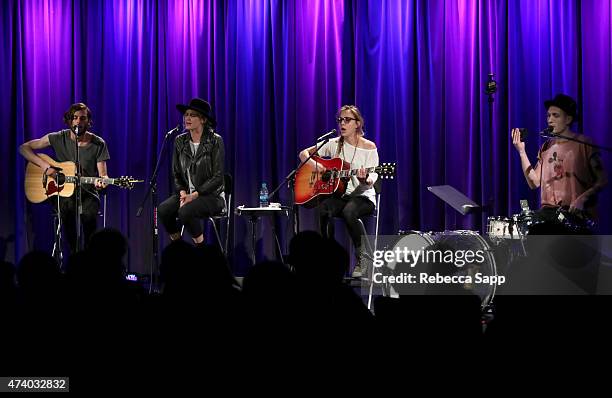 Chris Null, Emily Armstrong, Siouxsie Medley and Sean Friday of Dead Sara perform at Homegrown: Dead Sara at The GRAMMY Museum on May 19, 2015 in Los...
