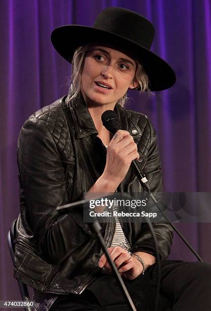 Emily Armstrong of Dead Sara speaks onstage at Homegrown: Dead Sara at The GRAMMY Museum on May 19, 2015 in Los Angeles, California.