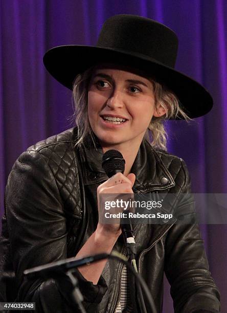 Emily Armstrong of Dead Sara speaks onstage at Homegrown: Dead Sara at The GRAMMY Museum on May 19, 2015 in Los Angeles, California.