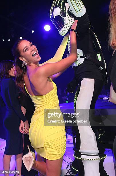 April Love Geary during the De Grisogono party during the 68th annual Cannes Film Festival on May 19, 2015 in Cap d'Antibes, France.