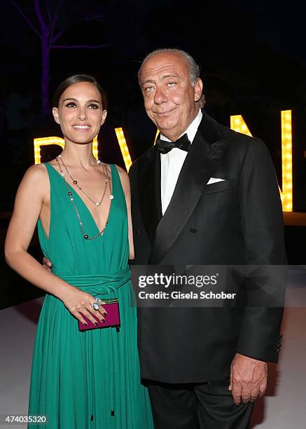 Founder and CEO of De Grisogono Fawaz Gruosi and actress Natalie Portman attend the De Grisogono party during the 68th annual Cannes Film Festival on...