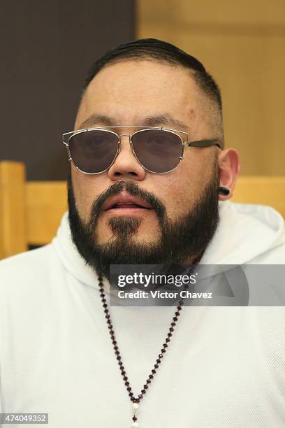 Quintanilla of Kumbia All Starz attends a press conference to promote their new tour at Hotel Camino Real on May 19, 2015 in Mexico City, Mexico.