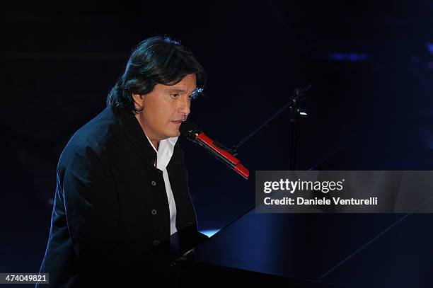 Cristiano De Andre attends fourth night of the 64th Festival di Sanremo 2014 at Teatro Ariston on February 21, 2014 in Sanremo, Italy.