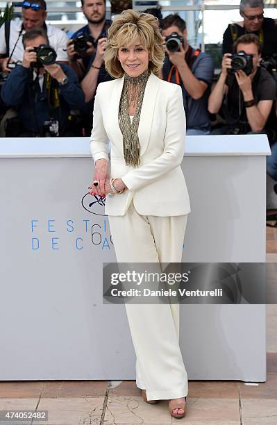 Actress Jane Fonda attends the "Youth" Photocall during the 68th annual Cannes Film Festival on May 20, 2015 in Cannes, France.