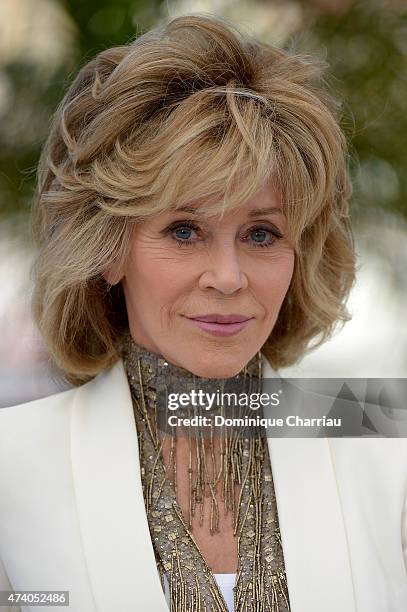 Actress Jane Fonda attends the "Youth" Photocall during the 68th annual Cannes Film Festival on May 20, 2015 in Cannes, France.