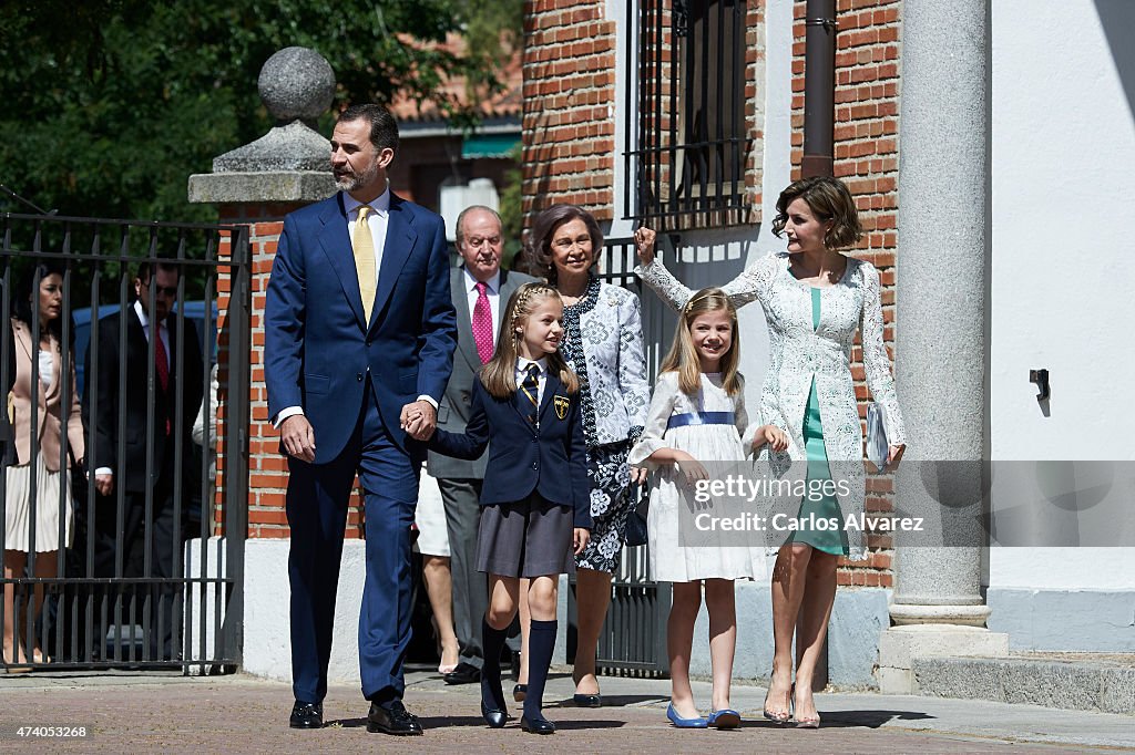 Spanish Royals Attend Their Daughter Leonor's First Communion