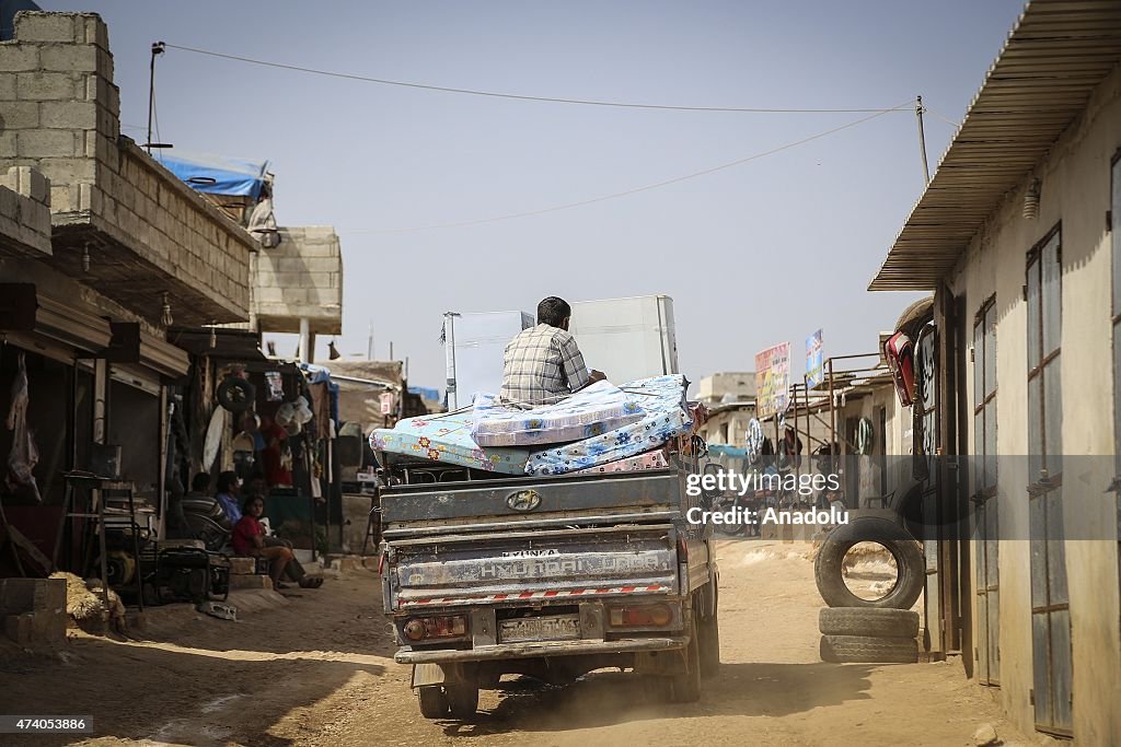 Syrian refugees at Atmeh camp in Idlib