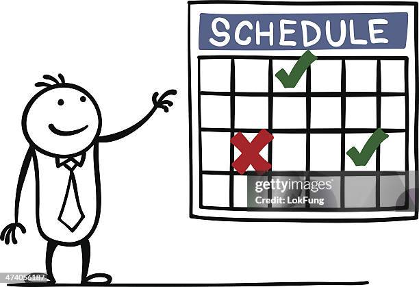 schedule - rewards program stock illustrations