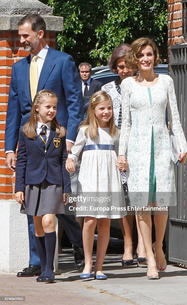 Spanish Royals Attend Their Daughter Leonor's First Communion