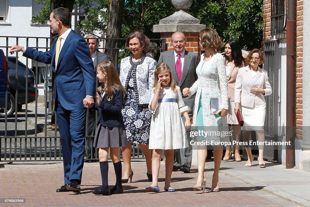 Spanish Royals Attend Their Daughter Leonor's First Communion