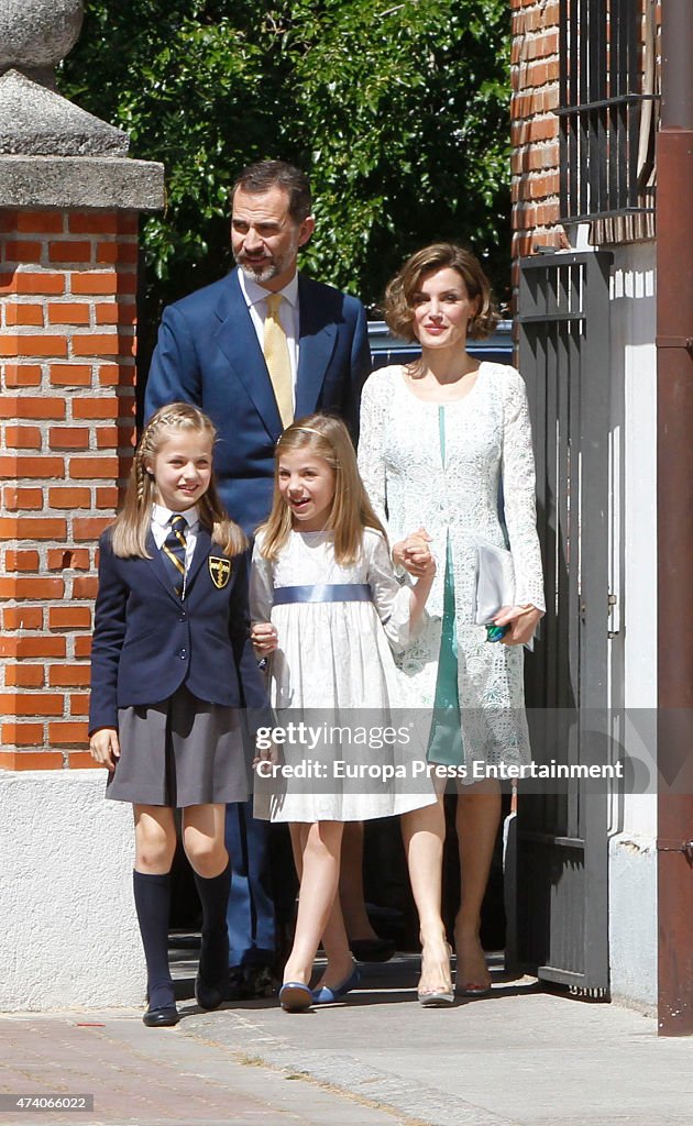 Spanish Royals Attend Their Daughter Leonor's First Communion