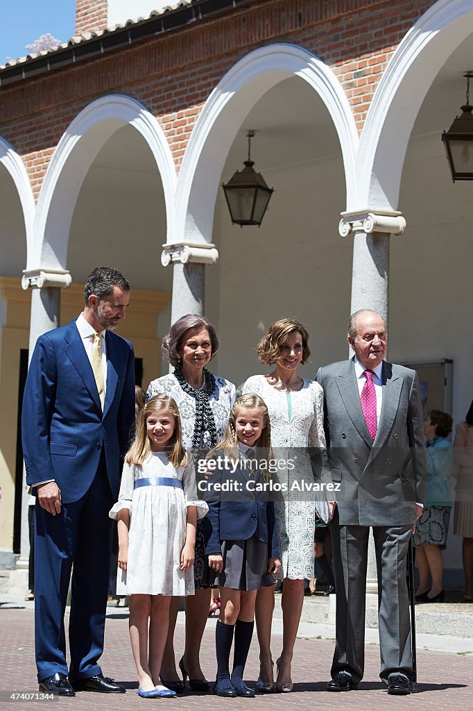 Spanish Royals Attend Their Daughter leonor's First Communion