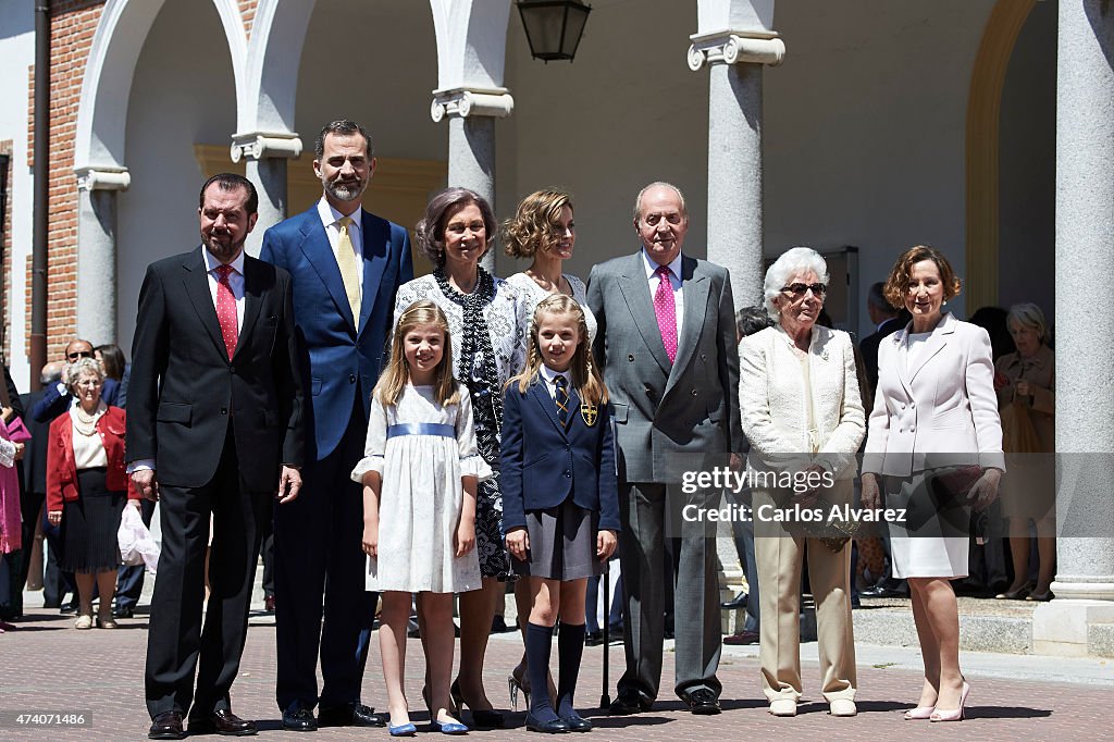 Spanish Royals Attend Their Daughter leonor's First Communion