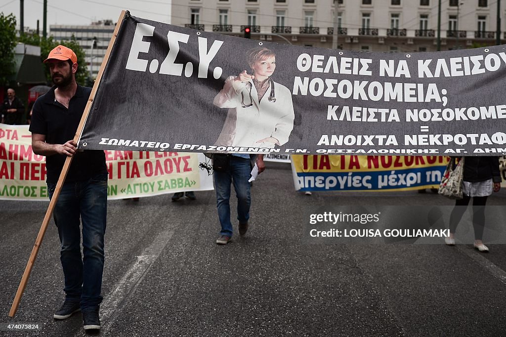 GREECE-ECONOMY-HEALTH-PROTEST
