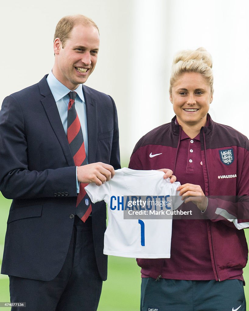 The Duke Of Cambridge Meets Women Team Ahead Of FIFA Women's World Cup 2015