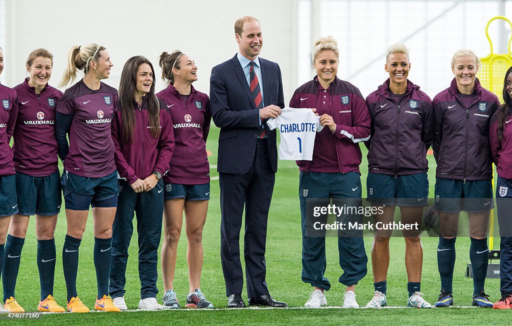 The Duke Of Cambridge Meets Women Team Ahead Of FIFA Women's World Cup 2015